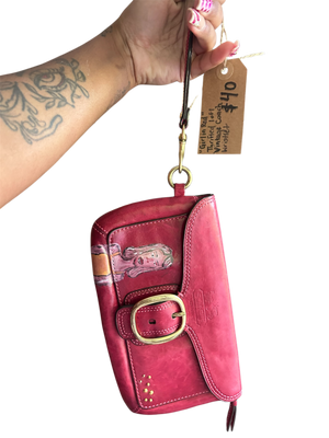 “Girl in Red” Coach wristlet