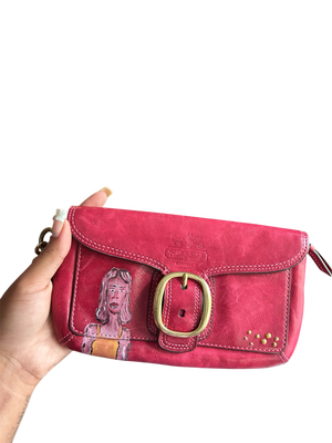 “Girl in Red” Coach wristlet