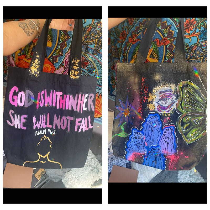 "God Is Within Her She Will Not Fall" Bag