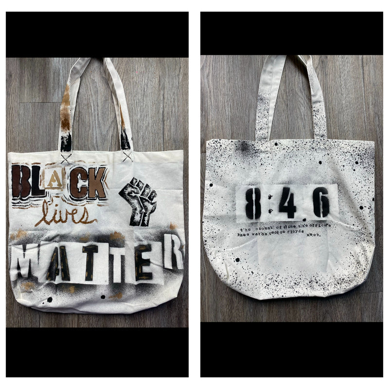 BLM + George Floyd Custom Tote Bag