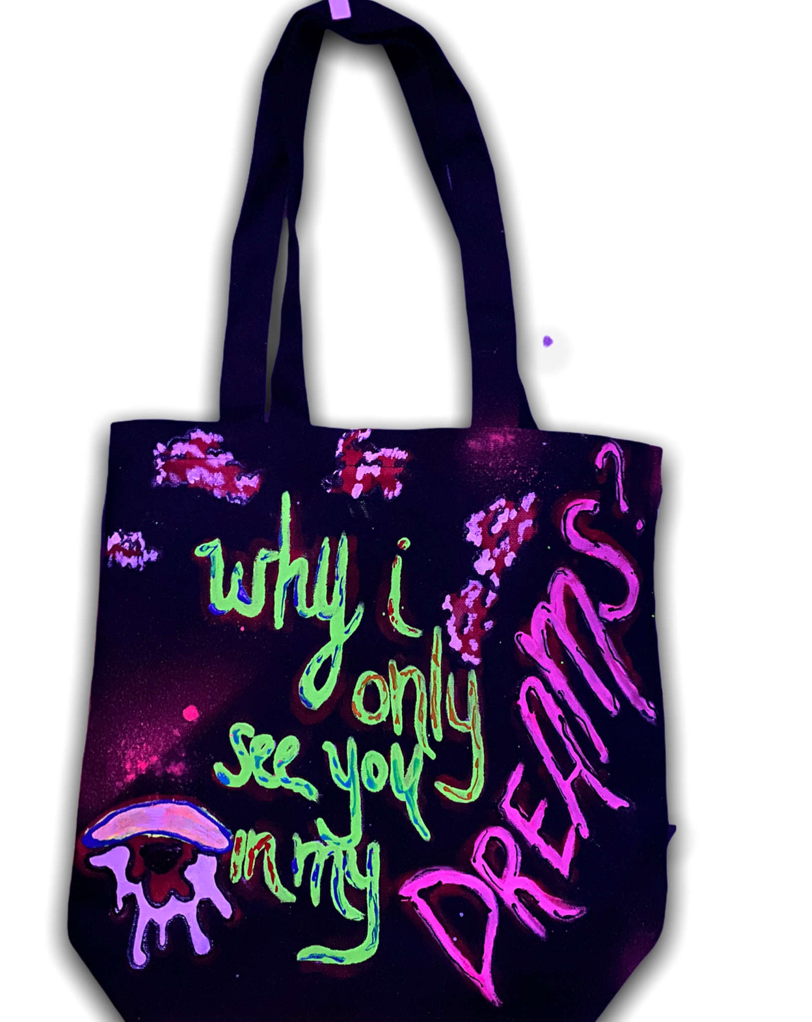 Purple Transparent Sequin Tote